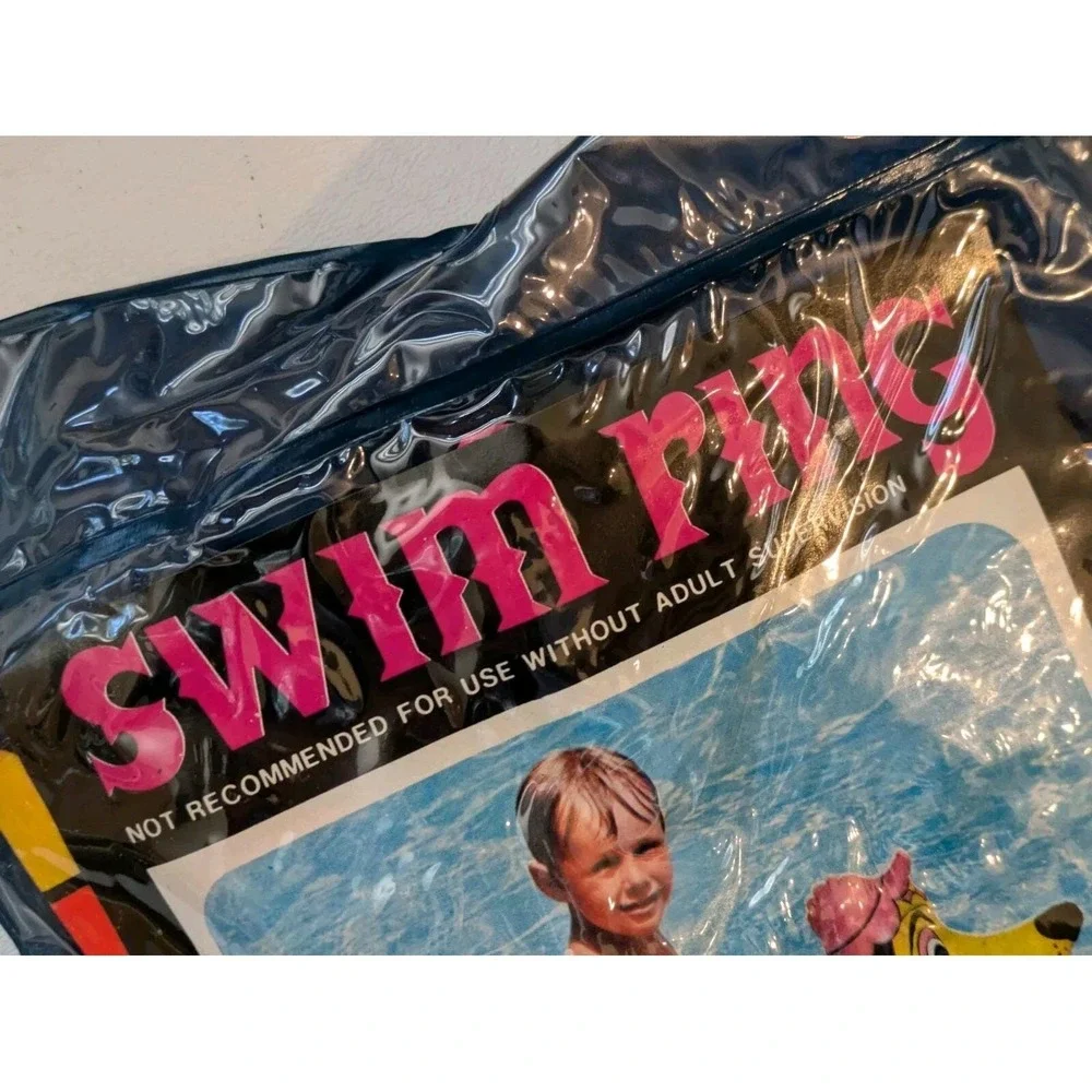 Vintage 1970 Dog Hat Swim Ring Inflatable Boat Pool Toy Floatie 21 x 18 Ahi NEW
